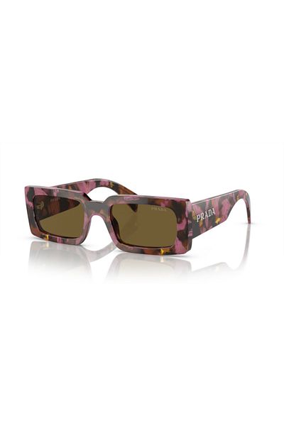Prada Woman Pillow Sunglasses- Pr A07s - Lense Size:52mm - Cognac Tortoise