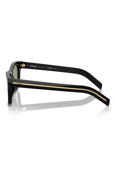 Prada Man Rectangle Sunglasses- Pr A17s - Lense Size:54mm - Black