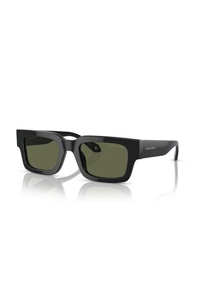 Giorgio Armani Man Rectangle Sunglasses- Ar 8184u - Lense Size:52mm - Black