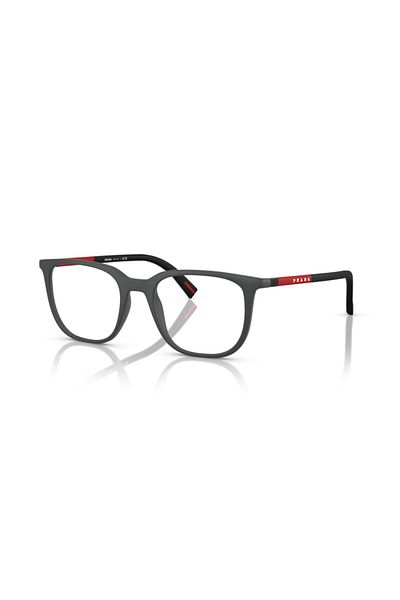 Prada Linea Rossa Man Square Eyeglasses- Ps 04rv - Lense Size:50mm - Grey Rubber