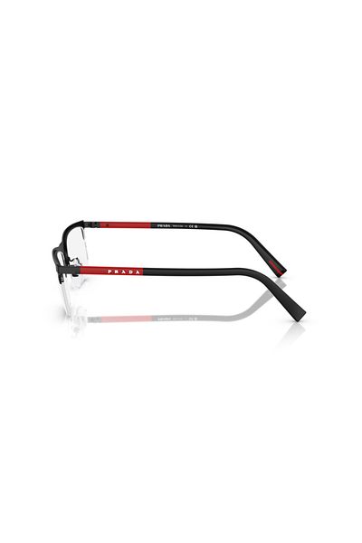 Prada Linea Rossa Man Square Eyeglasses- Ps 50rv - Lense Size:53mm - Matte Black