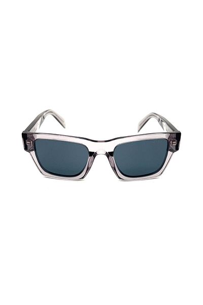 Prada Man Pillow Sunglasses- Pr A06s - Lense Size:50mm - Transparent Dark Grey