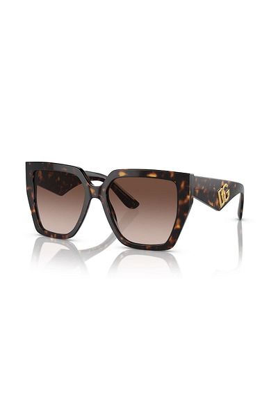 Dolce&Gabbana نظارة شمسية دولتشي آند غابانا مربعة للنساء - Dg 4438 - مقاس العدسة: 55 مم - هافانا