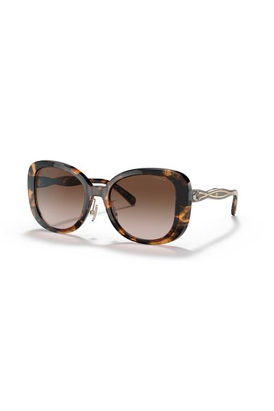 Coach Woman Square Sunglasses- Hc 8333 - Lense Size:53mm - Dark Tortoise