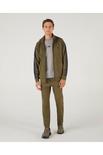 SKECHERS M Performance Coll. Suit Track Suit Erkek Haki Eşofman Takımı S212165-801