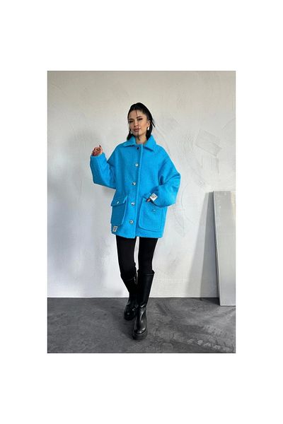 Marsilyan - Pile Detailed Jacket with Labels