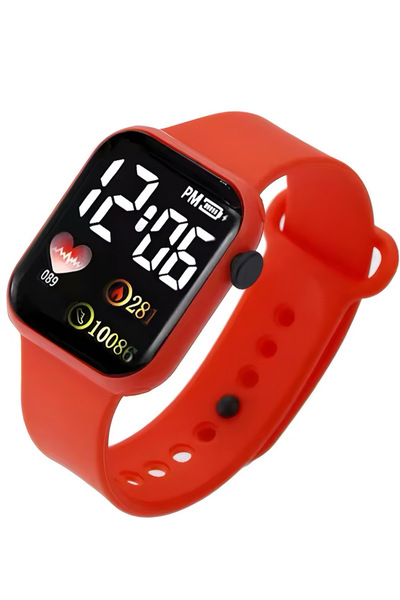 Onkatech Su Geçirmez Figürlü Dijital Dokunmatik Led Ekran Işıklı Çocuk Saati