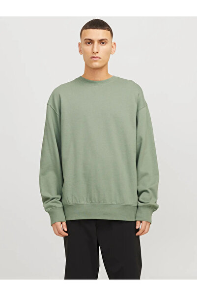 Jack & Jones Erkek Bisiklet Yaka Düz Renk Sweatshirt 12257853