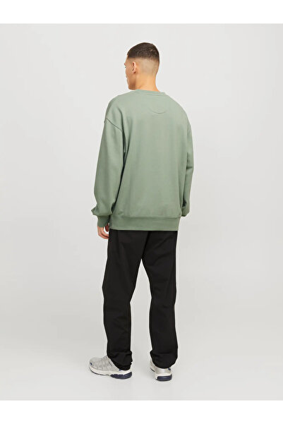 Jack & Jones Erkek Bisiklet Yaka Düz Renk Sweatshirt 12257853