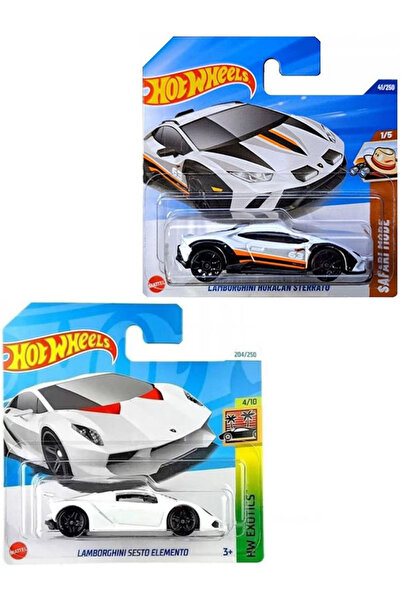 HOT WHEELS 2 Araç Hot Wheels Set - Lamborghini Huracan Sterrato (Beyaz) & Lam...