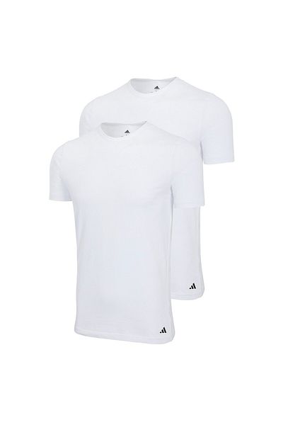 adidas Herren T-Shirt, 2er Pack - Rundhalsshirt, Active Flex Cotton, einfarbig