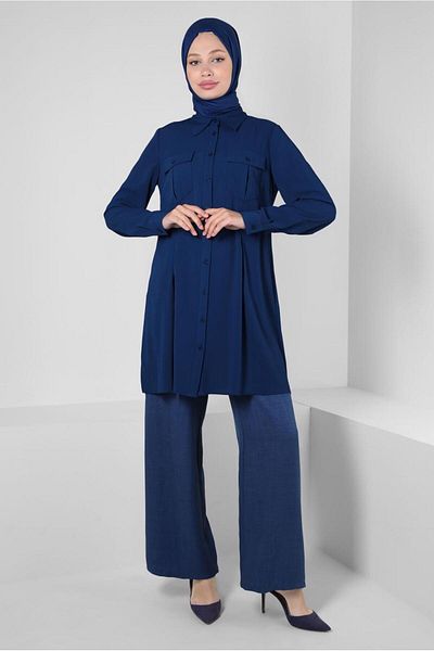 Alvina SHIRT COLLAR BUTTONED TUNIC 43855