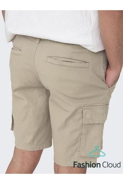 Only & Sons Σορτς Cargo Normal Cut Lycra Gabardine