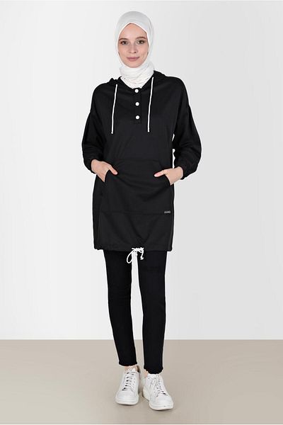 Alvina Hooded Snap-On Tracksuit Tunic - 42651