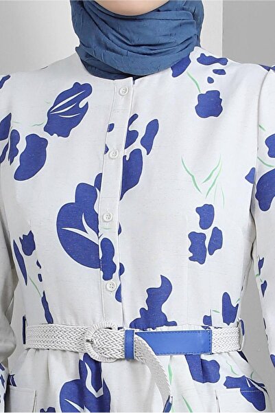 Alvina PATTERNED BUTTON DETAILED DRESS 43781