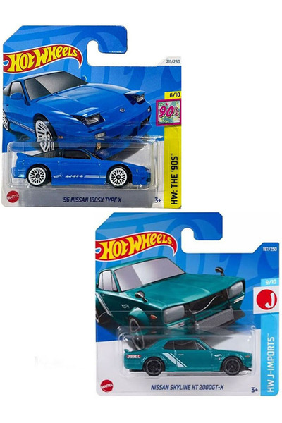 HOT WHEELS مجموعة من عجلتين ساخنتين للسيارة - Nissan Skyline HT 2000GT-X & '9...