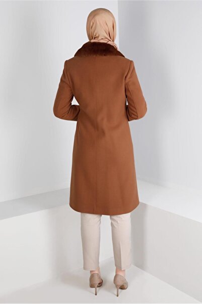 Alvina Fur Detail Belted Coat 90357