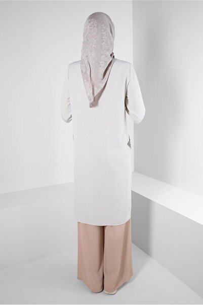 Alvina LONG TUNIC WITH STRIP DETAIL BUTTON 43636