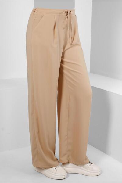 Alvina Wide Leg and Laced Elastic Waist Trousers 70509