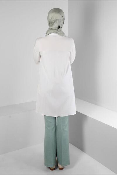 Alvina SHIRT TUNIC WITH STRAPPED SLEEVES 43604