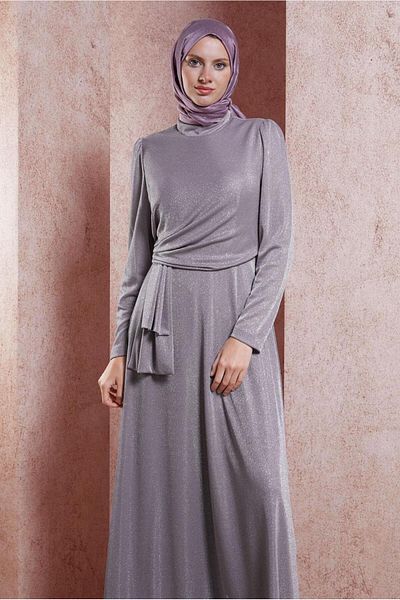 Alvina 50430 Model Glittery Testetür Evening Dress