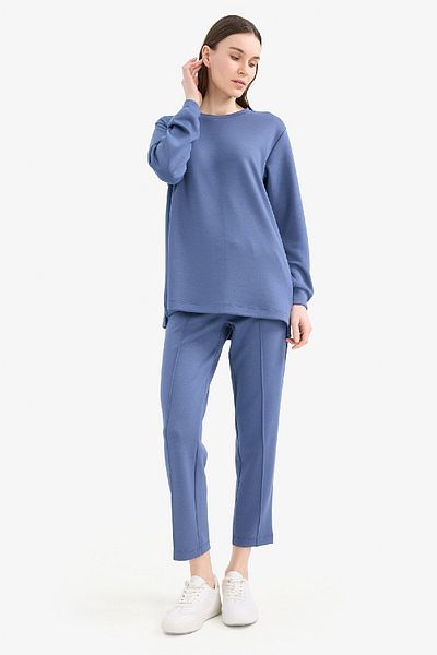DeFacto Regular Fit Crew Neck Basic Plain Sweatshirt Tunic D4598Ax25Sp