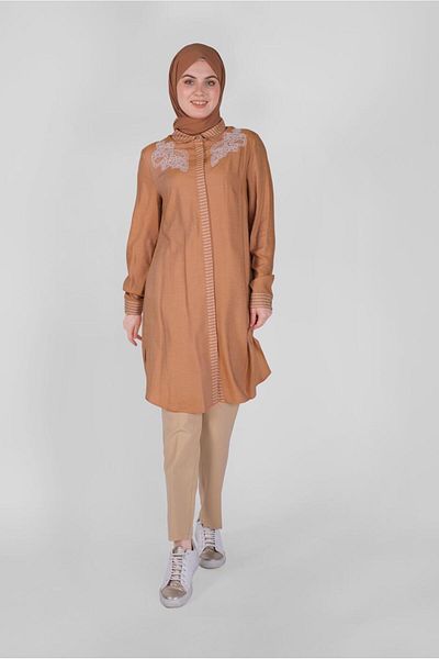 Alvina Lace Buttoned Tunic 41494
