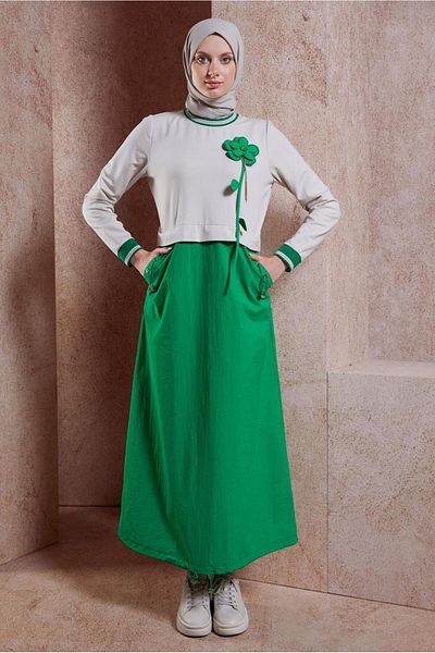Alvina Βαμβακερό Φόρεμα Hijab - 44514