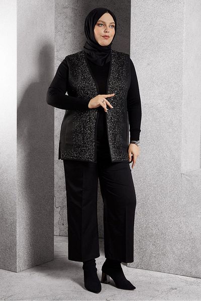 Alvina Large Size Knitting Vest 20627