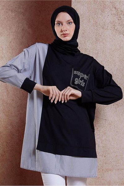 Alvina Tunic 44640 - Striped Tracksuit Tunic