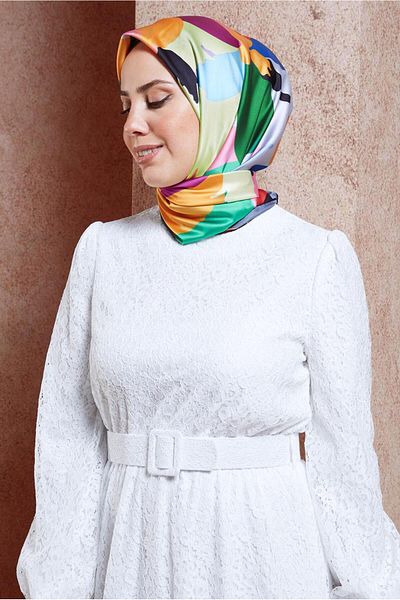 Alvina Ψηφιακό κασκόλ ALVİNA 3288 Model