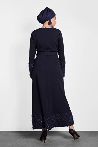 Alvina 40230 Μοντέλο Φόρεμα με παγιέτες με ζώνη