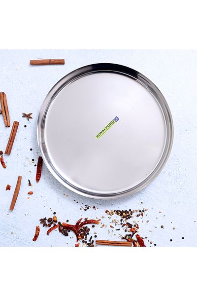 ROYALFORD RF5339 14-inch Stainless Steel Thali Plate