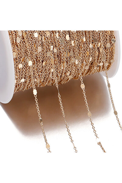 Choice قلادة سلسلة ذهبية لامعة بطول مترين، مقاس 1.2 مم، مقاومة للبهتان، مزينة...