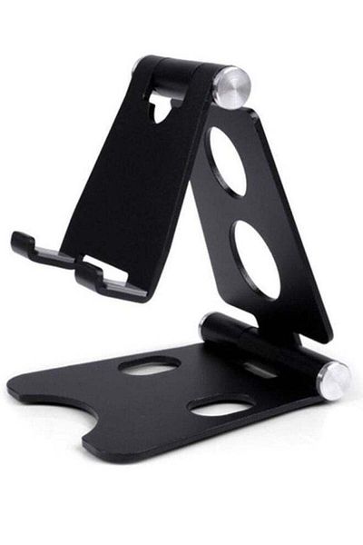 Generic Foldable Metal Mobile Stand MS34 - Black