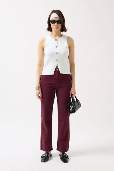 Butik Buttoned Textured Vest