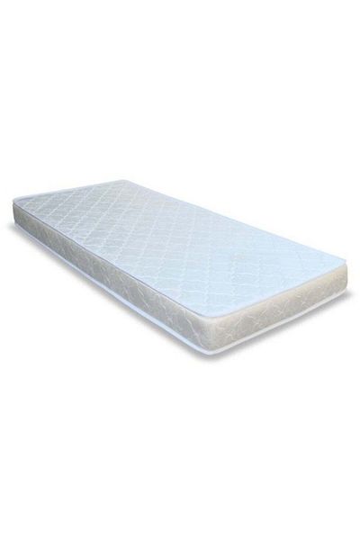 Comfy WHITE KNITTED COTTON FIRM ORTHOPAEDIC WHITE 190 X 90 X 10 CM MEDICATED FLAT SINGLE MATTRESS