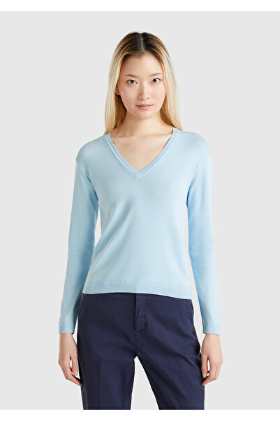 United Colors of Benetton سترة نسائية رفيعة مصنوعة من القطن بنسبة 100% باللون...