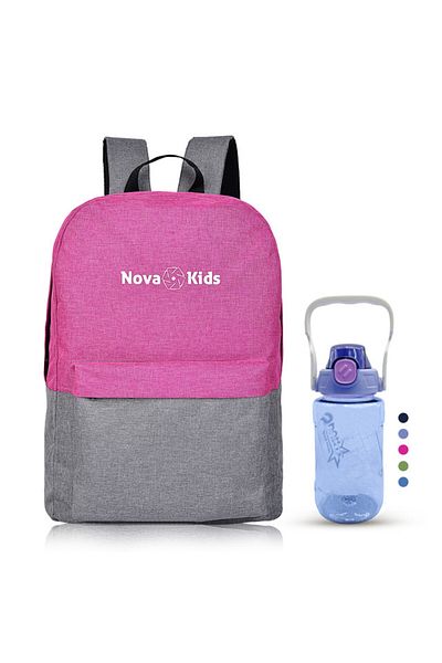 NovaKids Nova Kids 17-Inch Backpack with Hydration 550ml Bottle(Assorted Color) - Lilac