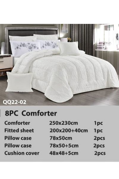 Moon Luxury Embroidered Jacquard Bedspread, 8 Pieces, 250x230cm, 200x200cm, 78x50cm, 48x48cm, 6kg