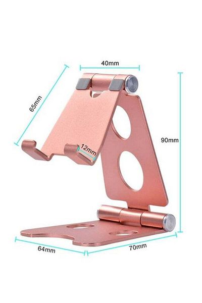 Generic Foldable Metal Mobile Stand MS34 - Pink