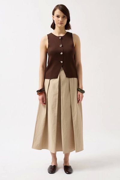 Butik Buttoned Textured Vest