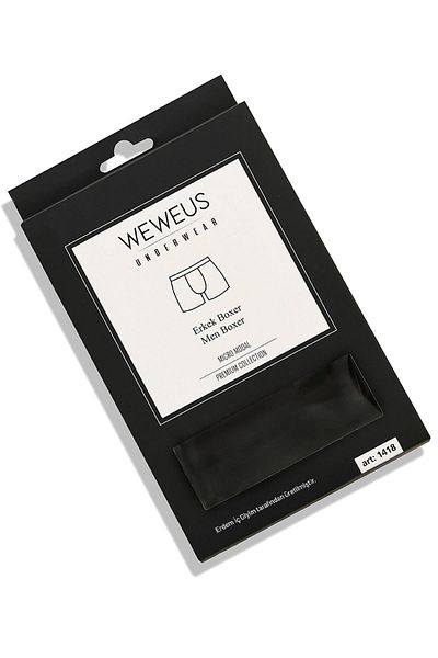 Weweus Λευκό Micro Modal Premium Ανδρικό Boxer 1418