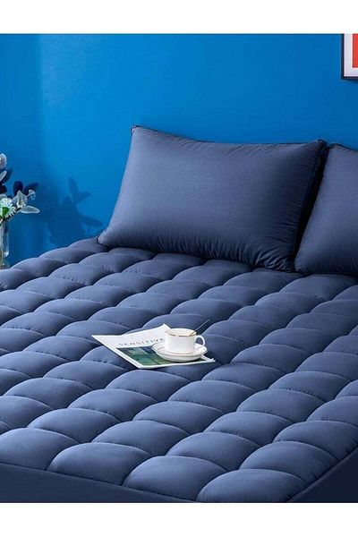 Comfy BLUE HOTEL STYLE HYPOALLERGENIC MATTRESS TOPPER 200 x 200 x 10 CM