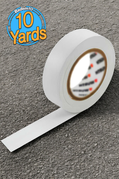 Badem10 Elektrikçi Bandı Beyaz İzole Elektirik Bant Elektrik Bandı Pvc 9 Metre 19 mm