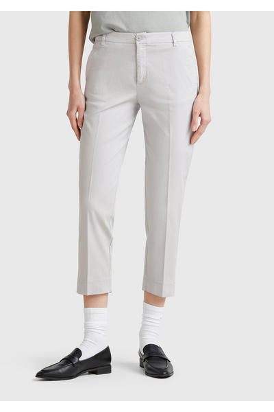 United Colors of Benetton Kadın Gri Mevsimlik Chino Pantolon