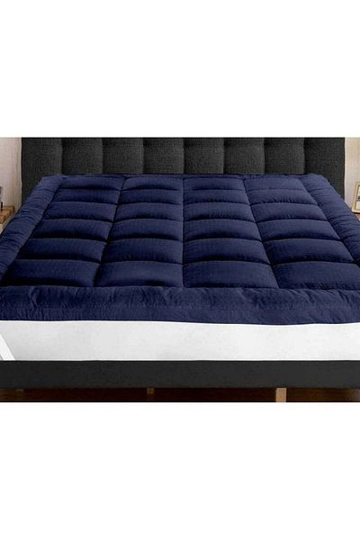 Comfy BLUE HOTEL STYLE HYPOALLERGENIC MATTRESS TOPPER 200 x 200 x 10 CM