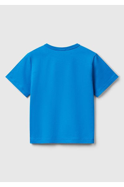 United Colors of Benetton Μπλουζάκι με κοντό μανίκι Boy's Saks Blue Graphic printed