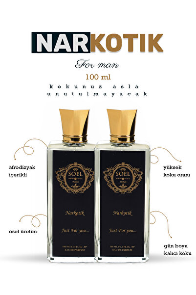 Soel Parfüm Narkotik Erkek Parfüm 2 Adet 100ML EDP