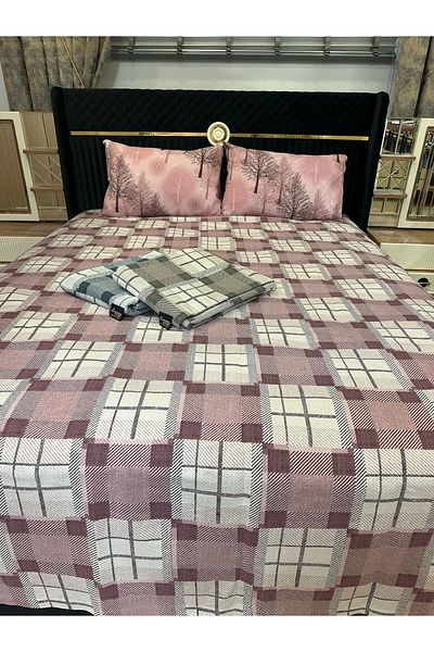 NİVEMESHOME Nivemeshome Lilac Patterned 200X230 Single Pique Cover Double